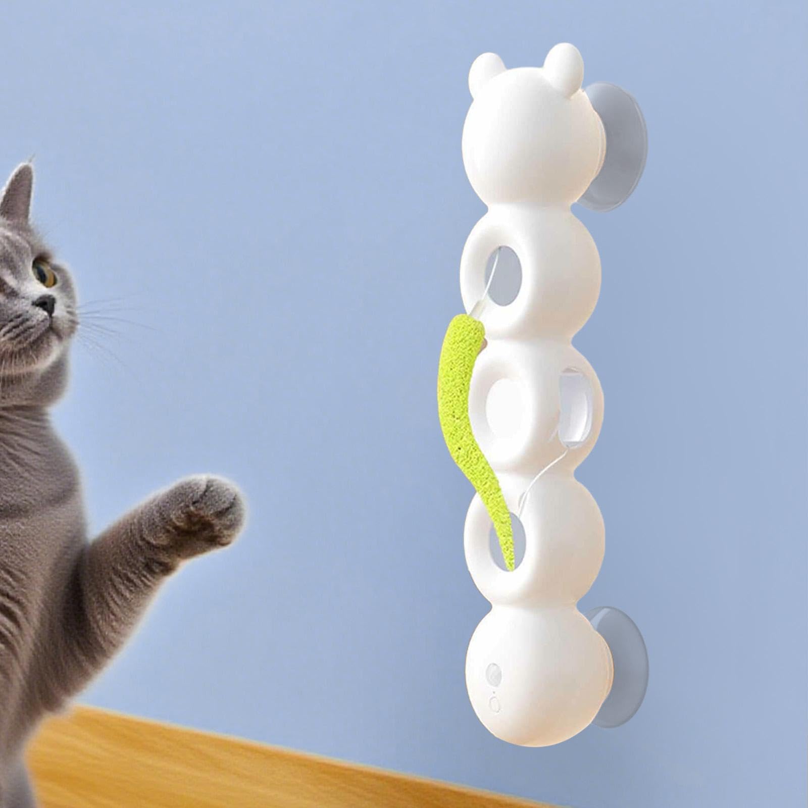 Giocattolo interattivo per Gatti, Giocattolo per Gatti da Interno, Movimento Automatico, Stabile, Ventosa, Set da Gioco di Simulazione