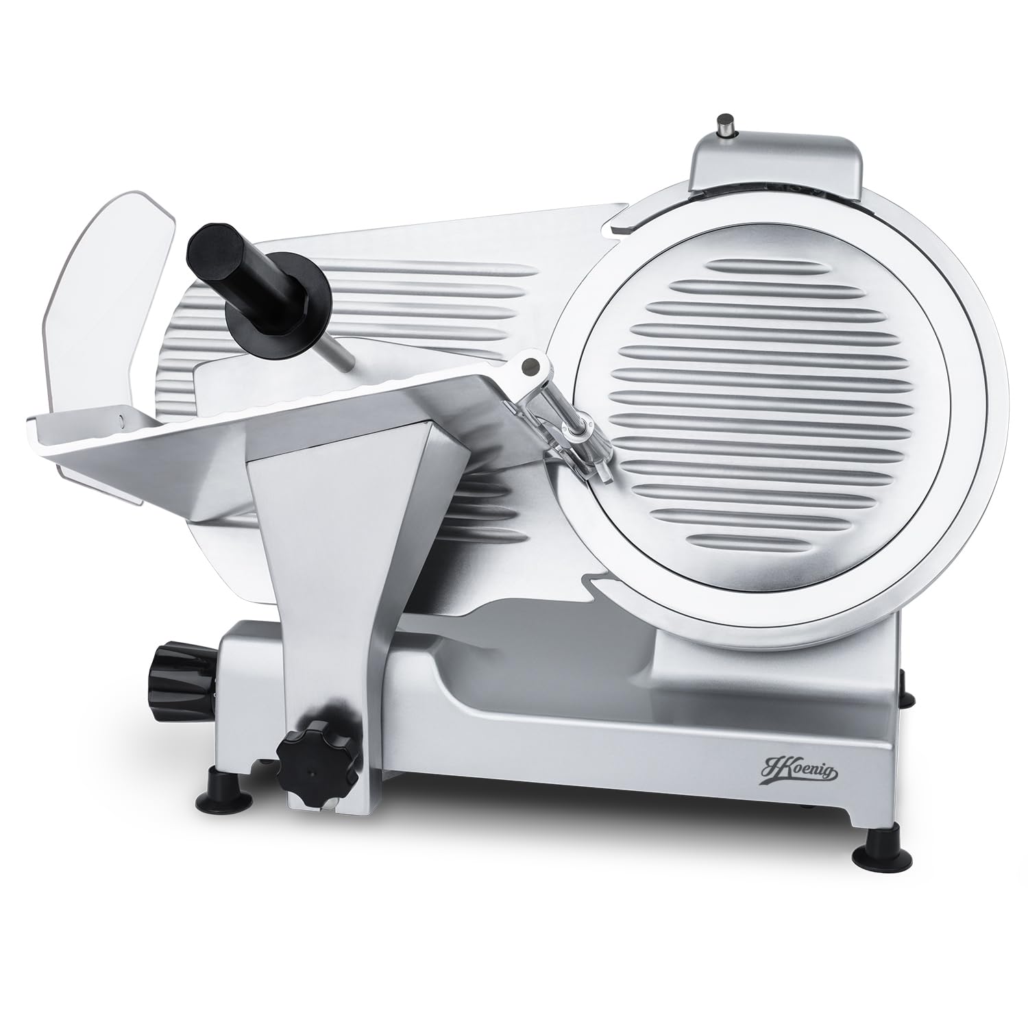 H.Koenig Affettatrice elettrica professionale MSX300, Lama made in Italy da 30cm, Affettatura di precisione, Spessore di taglio 0-15 mm, 282 giri/minuti, inox