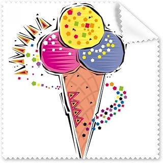 Red Yellow Blue Ice Ball Element Illustration Cleaning Cloth Phone Screen Glasses Cleaner 5pcs