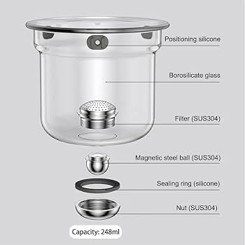 Teiera Eterniti In Vetro Borosilicato 800 Ml – Con Filtro Magnetico Staccabile, Manico In Legno E Beccuccio Antigoccia, Per Infusi Perfetti