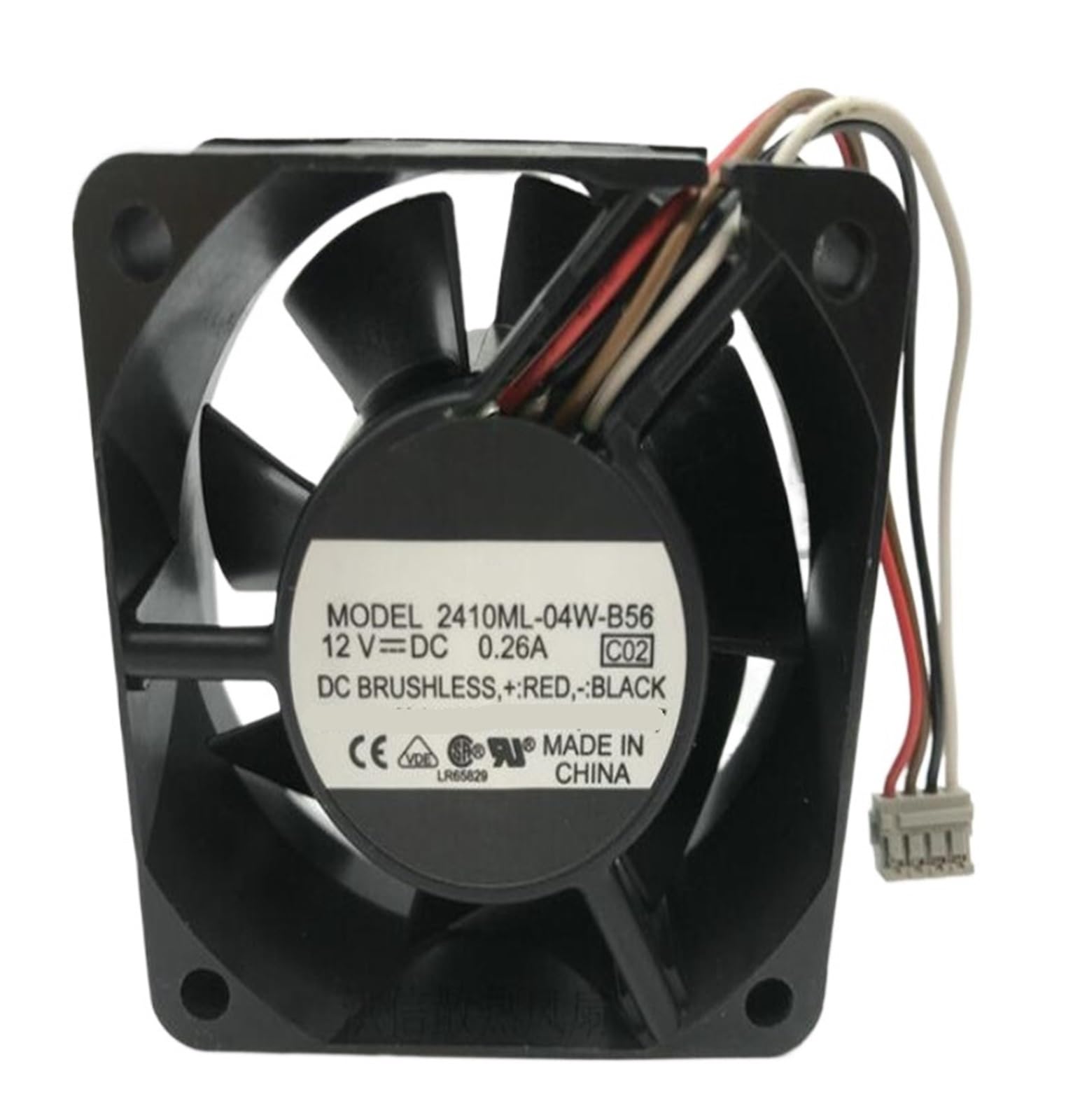 YMUGUEGH 6025 DC12V 0.26A 60 * 60 * 25MM 2410ML-04W-B56 4 wire fan