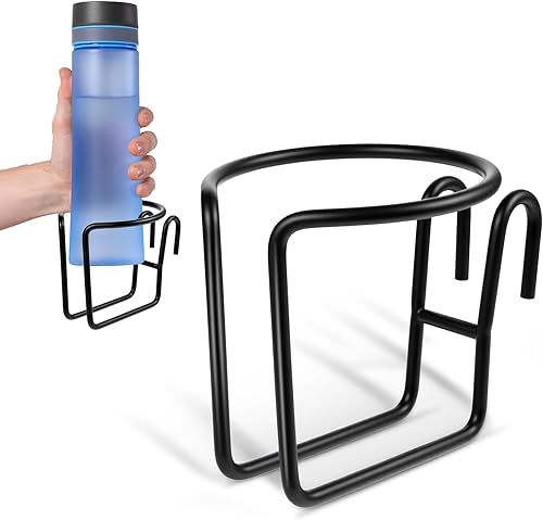 Carrito de compras con barra inferior, soporte universal portátil de acero inoxidable reutilizable para carrito de comestibles, soporte para bebidas