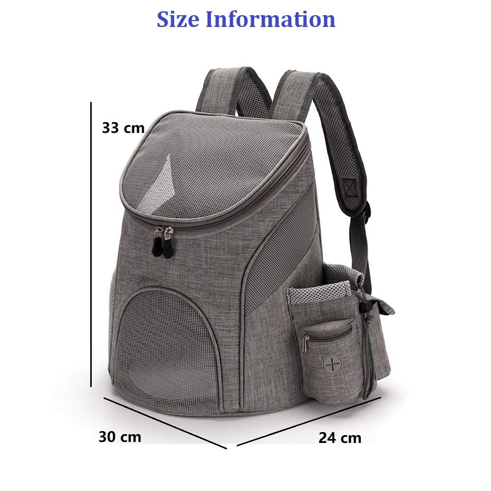 Mochilas para Perros, Bolsa de Viaje para Mascotas Gatos Portadora Portátil | Material: poliéster, soporte de hasta 3 kg, para caminar senderismo en bicicleta