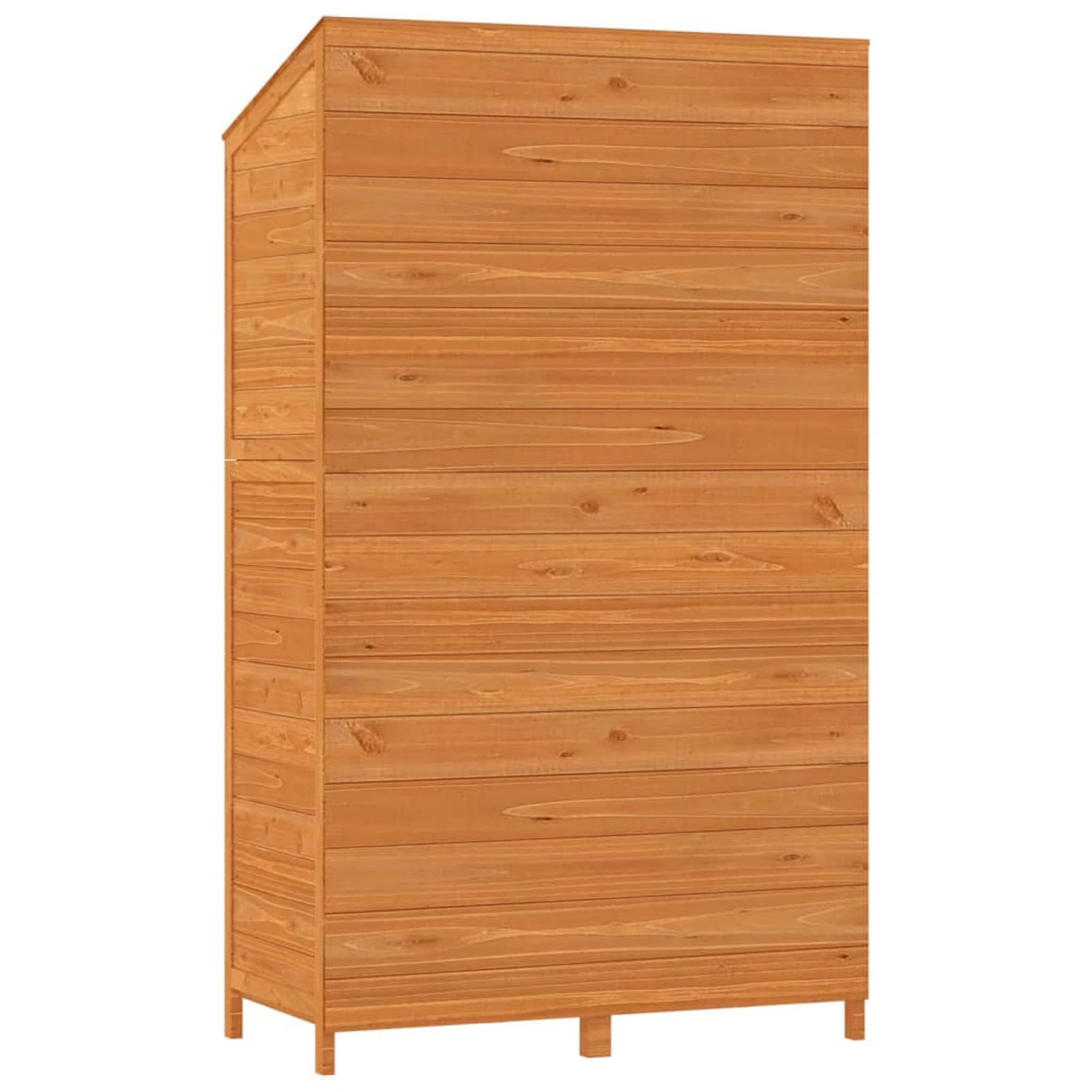 Homgoday Drewniany domek ogrodowy Szafa Zewnętrzna szopa na narzędzia Wiata ogrodowa z litego drewna świerkowego brązowego 102 x 52 x 174,5 cm