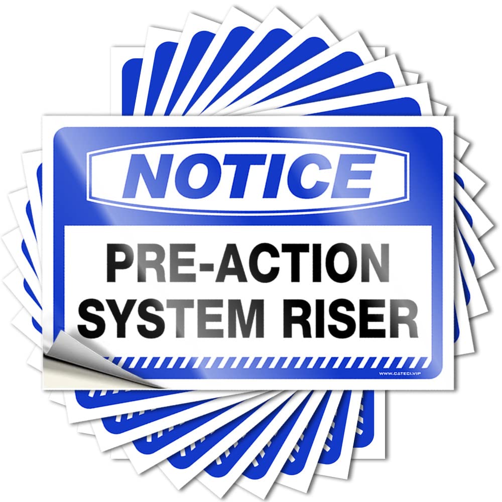 Bumper Camping Decorations Waterproof Vinyl Sticker | Notice Pre-Action System Riser Coastal Cover for Winter DIY Projects(6X9CM)