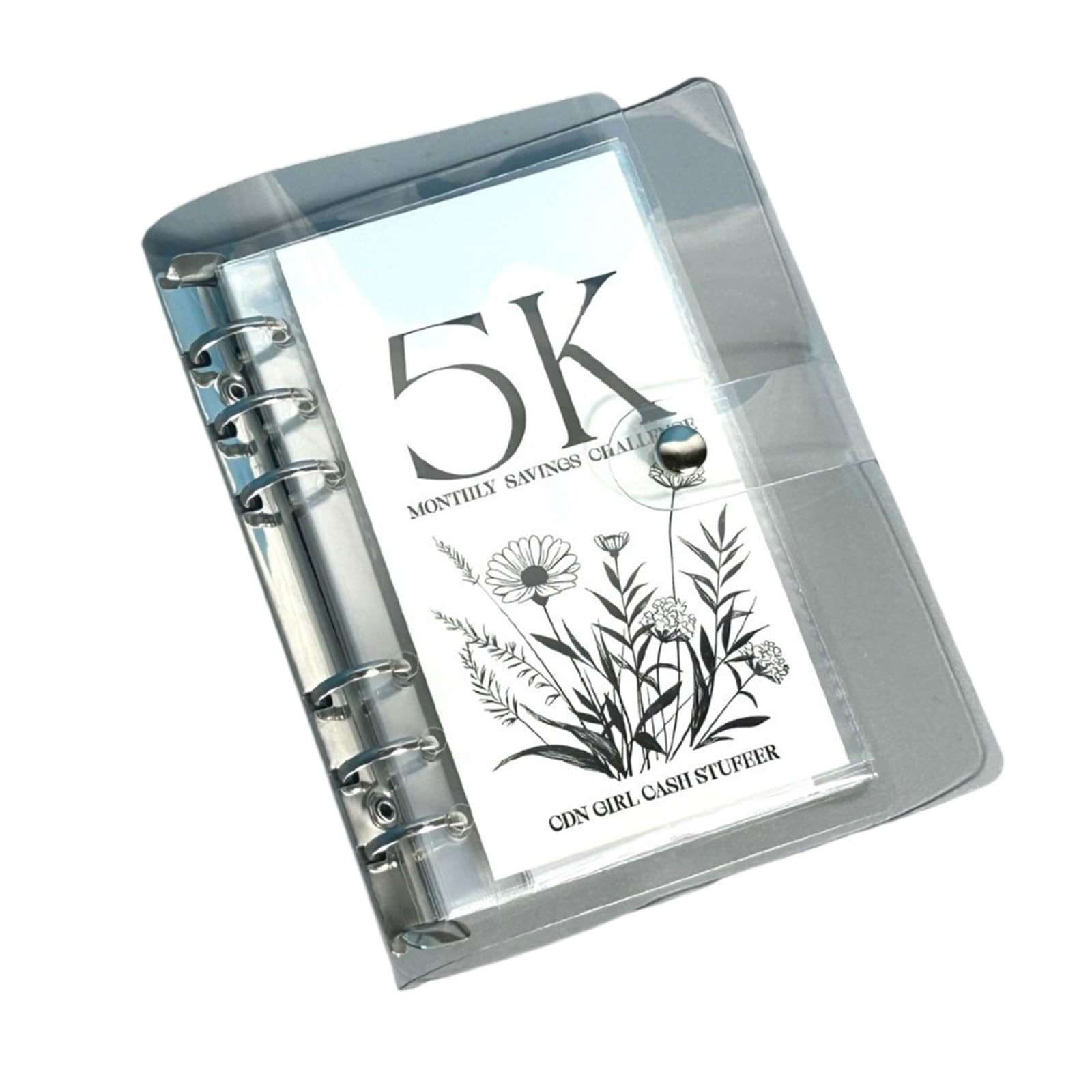 Uqezagpa Clear Covers Monthly Money Saving Challenge Binder with Goal Envelope Styles for a Fun and Engaging Saving Challenge Plan