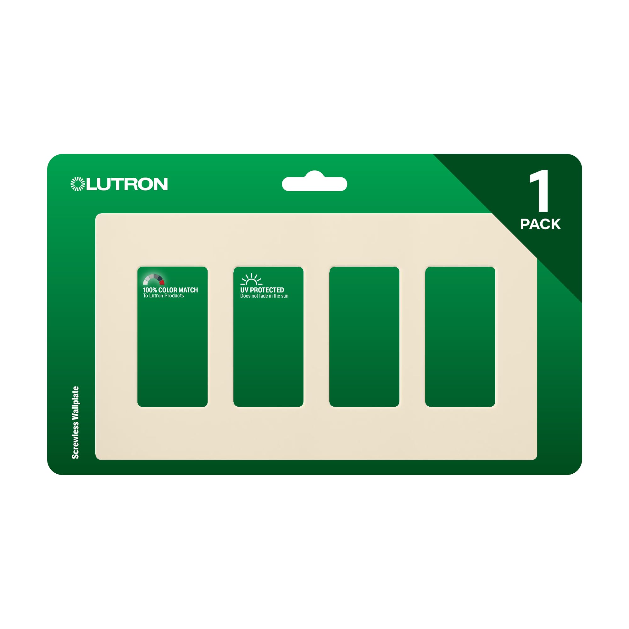 Lutron Claro Wall Plates - Gloss White -16