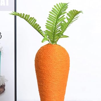 Droppedo Imported Funny Sisal Rope Cat Scratching Post Carrot DIY Scratcher Cat Climbing Frame L (64035220DI)