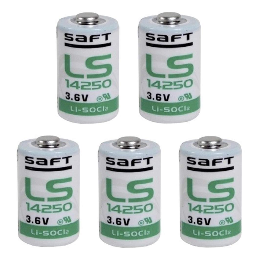 Saft Original High Capacity Lithium Battery LS14250 LS 14250 1/2 AA 3.6v Li-SOCl2 - Set of 5 Pieces