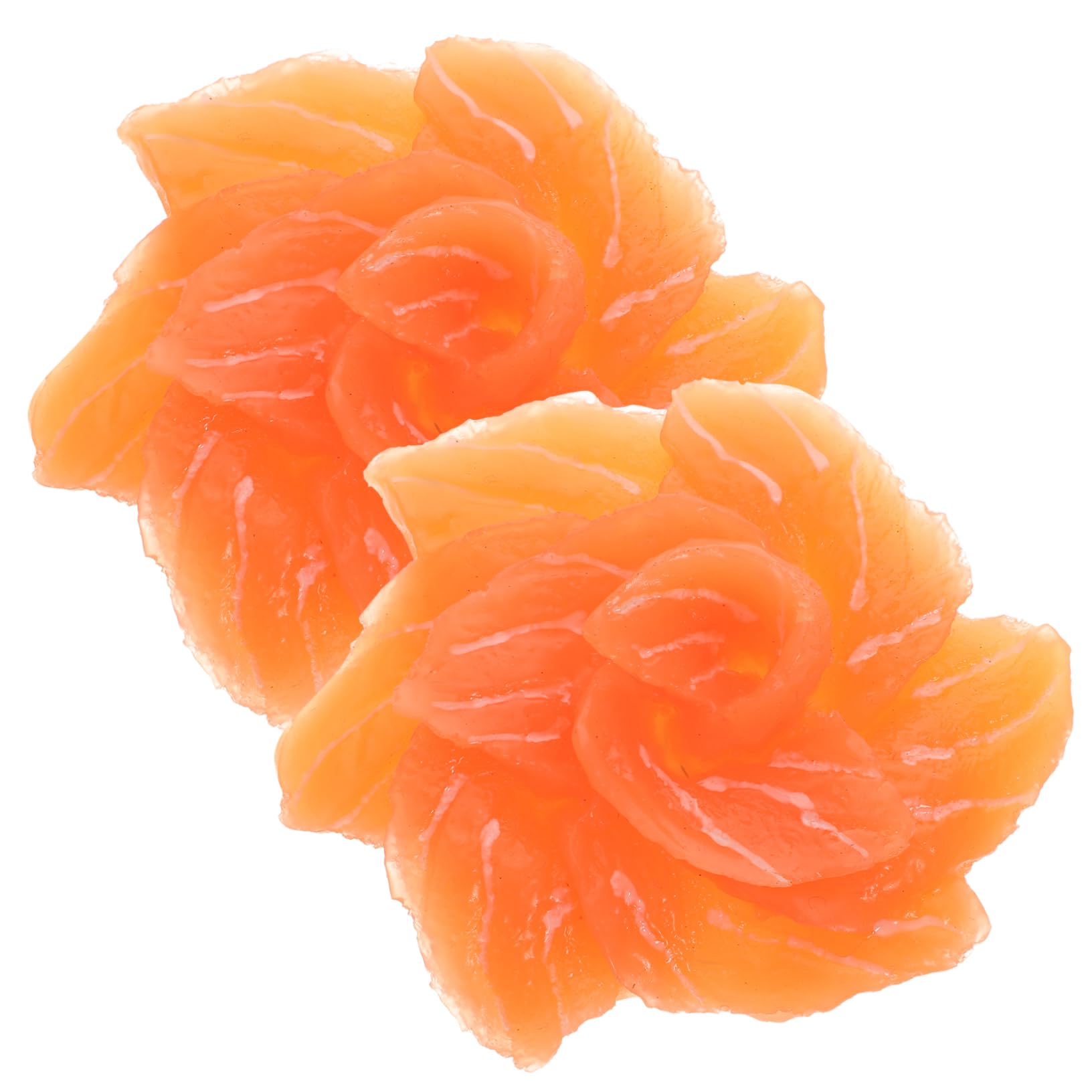 ifundom 2Pcs Realistic Fake Salmon Slices Lifelike Salmon Model for Photography Props Kitchen Decor Party Display and Showcase Artificial Sushi Decoration