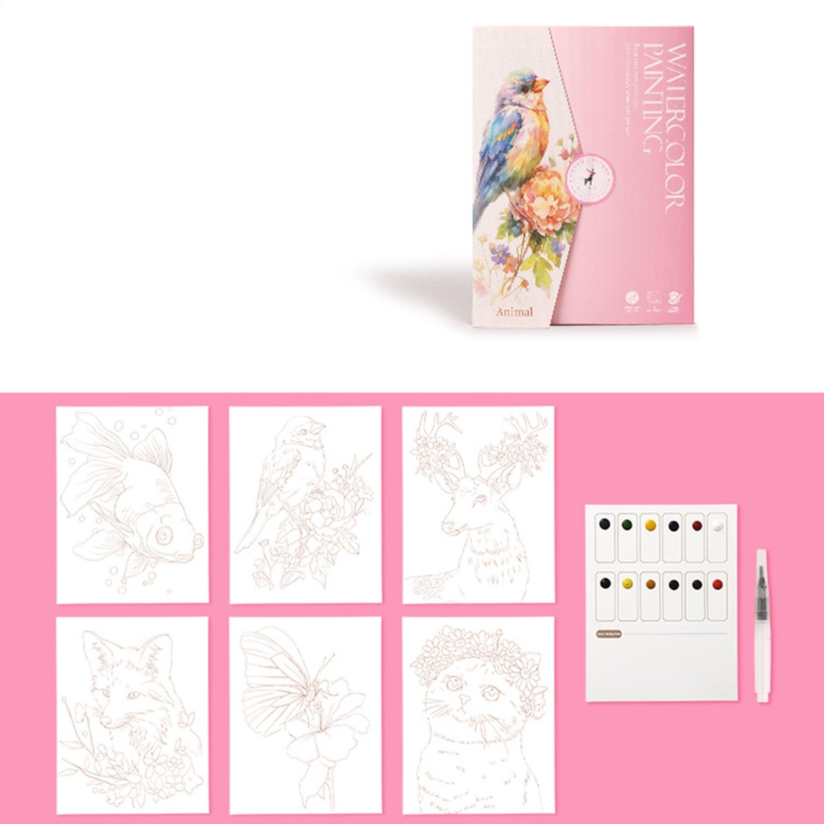 Amazon.co.jp: 水彩画ワークブック | 12色の水彩画の本 | 初心者に