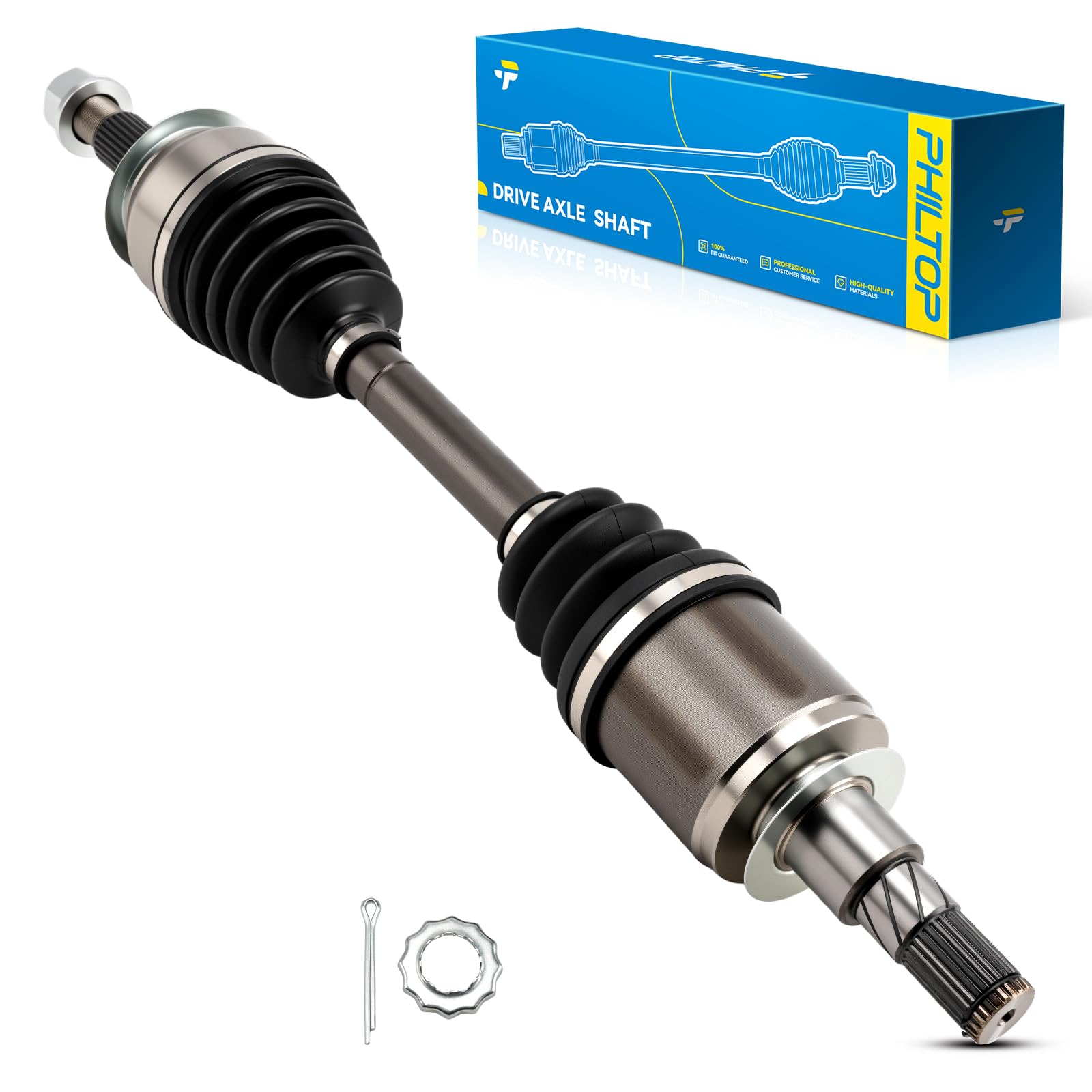 PHILTOP Front CV Axle for Nissan Frontier 2005-2019, Nissan Xterra 2005-2015, Nissan Pathfinder 2005-2012, Suzuki Equator 2009-2012, 66-6239 CV Axle Shaft 1 PCS