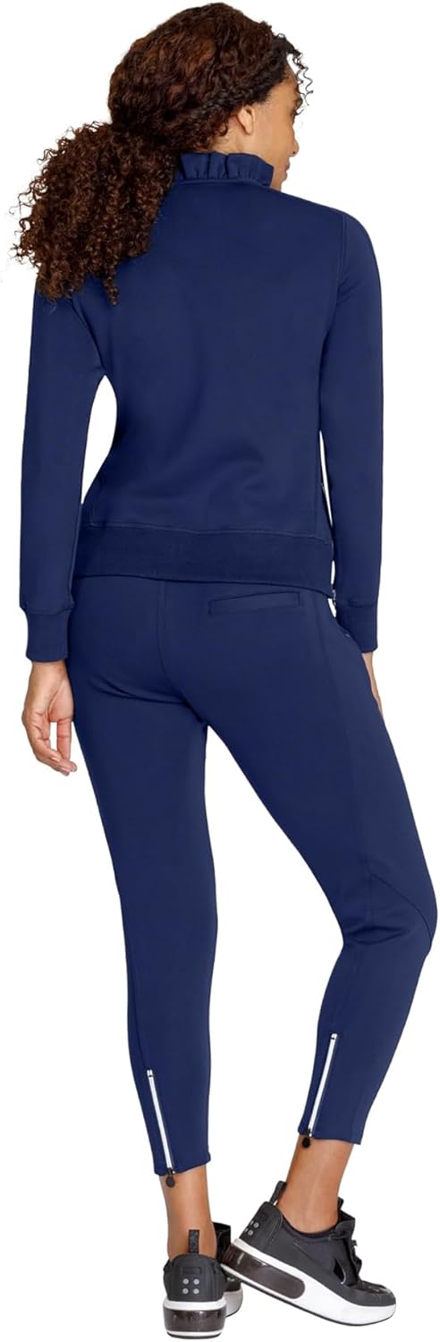 Tail Activewear Condoleezza Flounce Collar Sweatshirt Navy LG