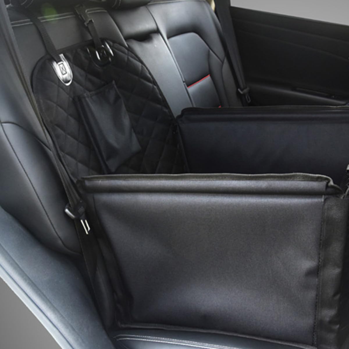 PRETYZOOM Cojín Antideslizante para Perros Grande, Asiento para Coche, con Bolsillo de Almacenamiento, Adecuado para Viajes y Transporte Seguro de Mascotas