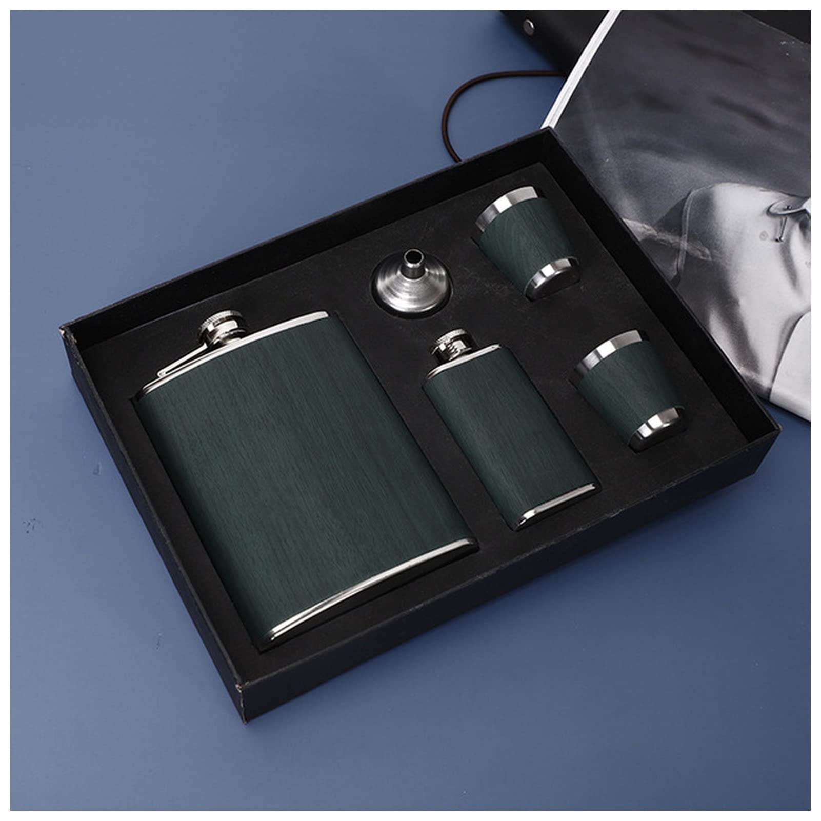 Cadeau de plein air set flasque à alcool avec tasses pour amateur de whisky