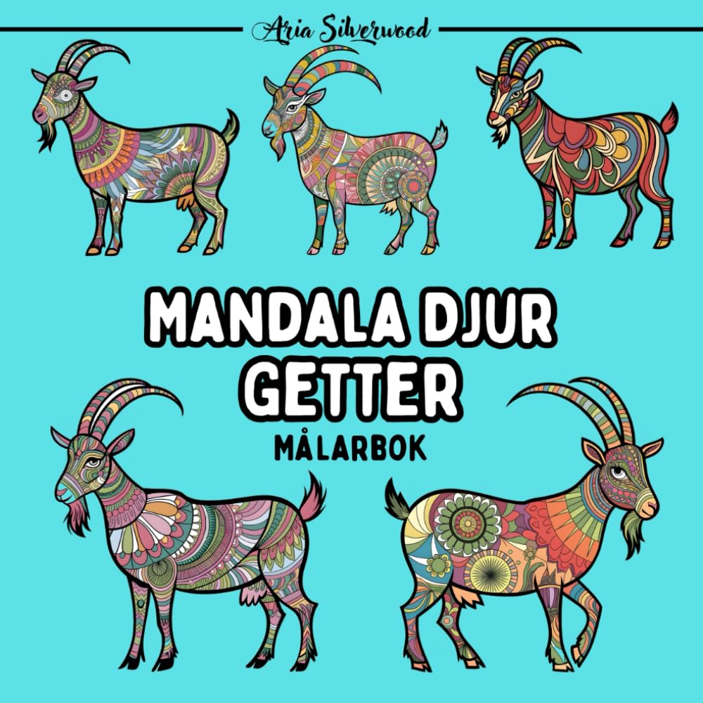 Mandala Djur - Getter: En Unik Mandala Målarbok för Barn och Vuxna
