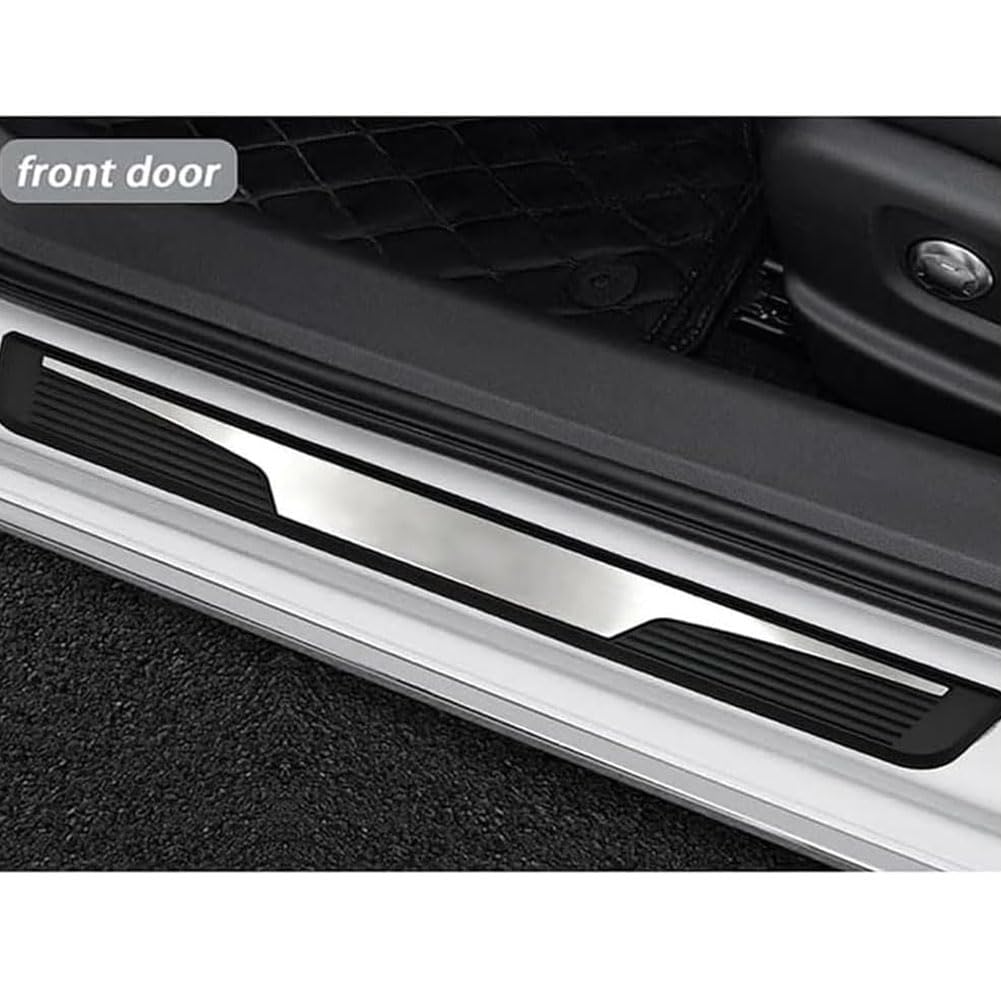 Protezione Auto Soglia Porta in Acciaio Inox 4 Pezzi per Benz EQV ab Bj. 2021, Antiscivolo Kick Plates, Fascia Protettiva Resistente Graffi,Blue