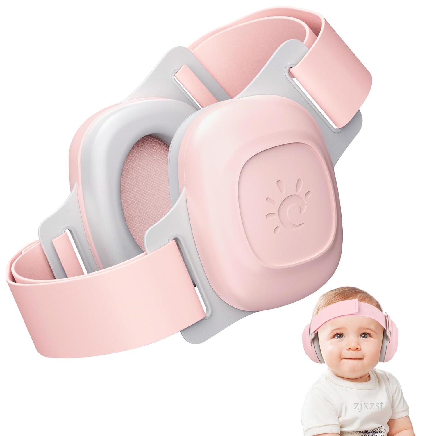 BEBOAN Baby Ear Protection for Infants & Toddlers(0–48 Months), 25dB Noise Cancelling Headphones for Airplane Travel - Improve Sleep - Party, CE & ANSI Certified, Soft Adjustable & Comfortable, Pink