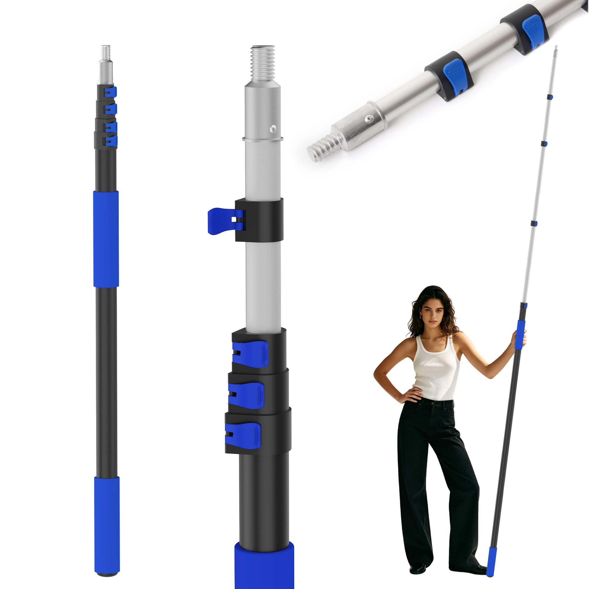 Amazon.com: 26FT Reach Telescopic Extension Pole-5-20FT Multi