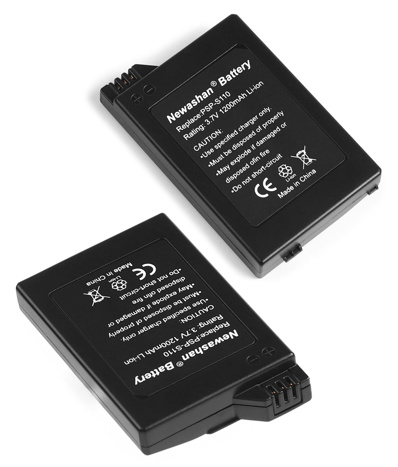 Batteria PSP-S110 compatibile con Sony PSP 3000 3001 3002 3004 3005 3006 3007 2000 2001 2002 2003 2004 2008 2010 Console Gamer 120mAh 3,7 V ricaricabile Batterie agli ioni di
