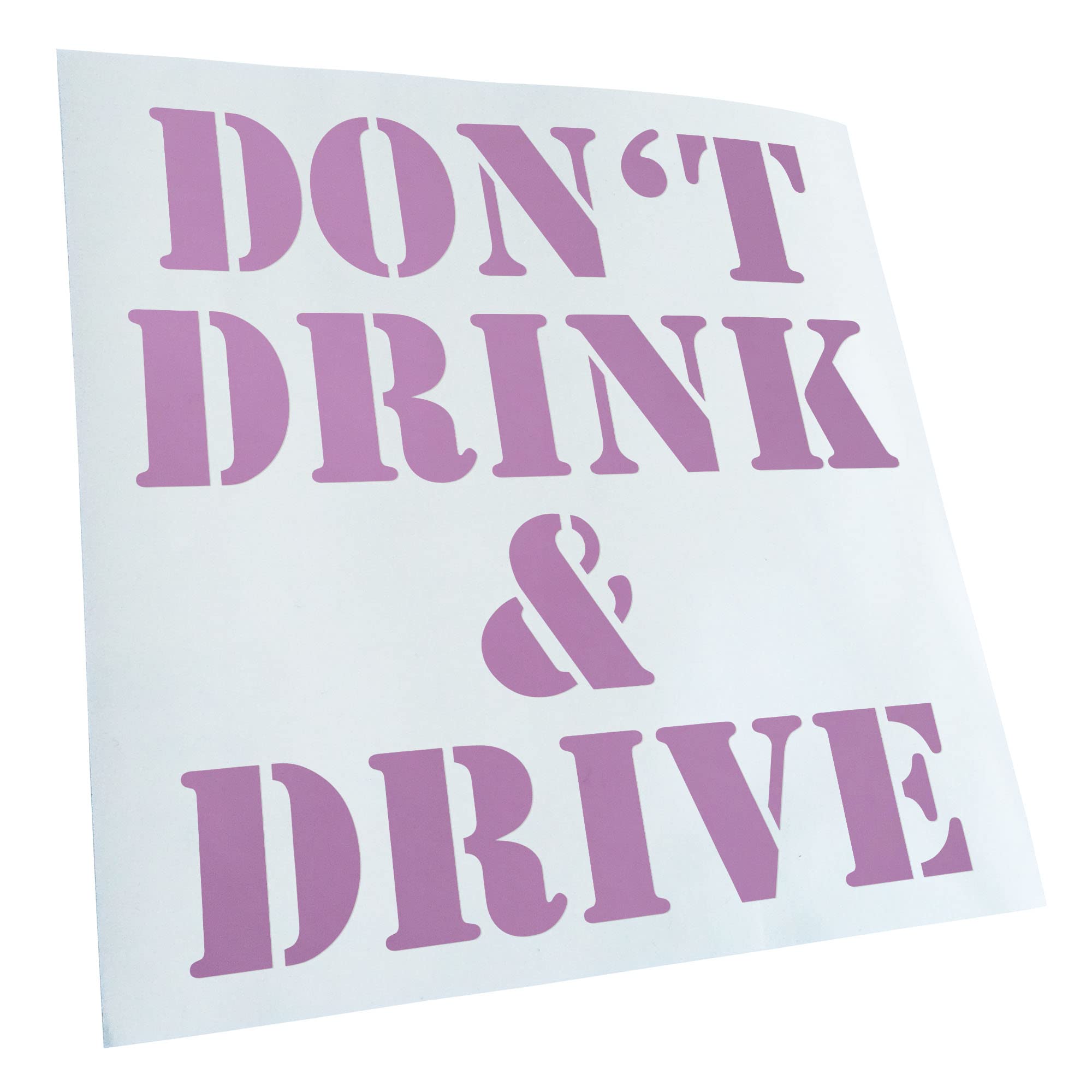 Kiwistar - Car Sticker - Lilac - 60 x 60 cm Dont Drink and Drive - Rear Window Car Sticker Weatherproof for Car Truck Moped Truck - Sticker Exterior Self-Adhesive Tuning Accessories for Window Vehicle