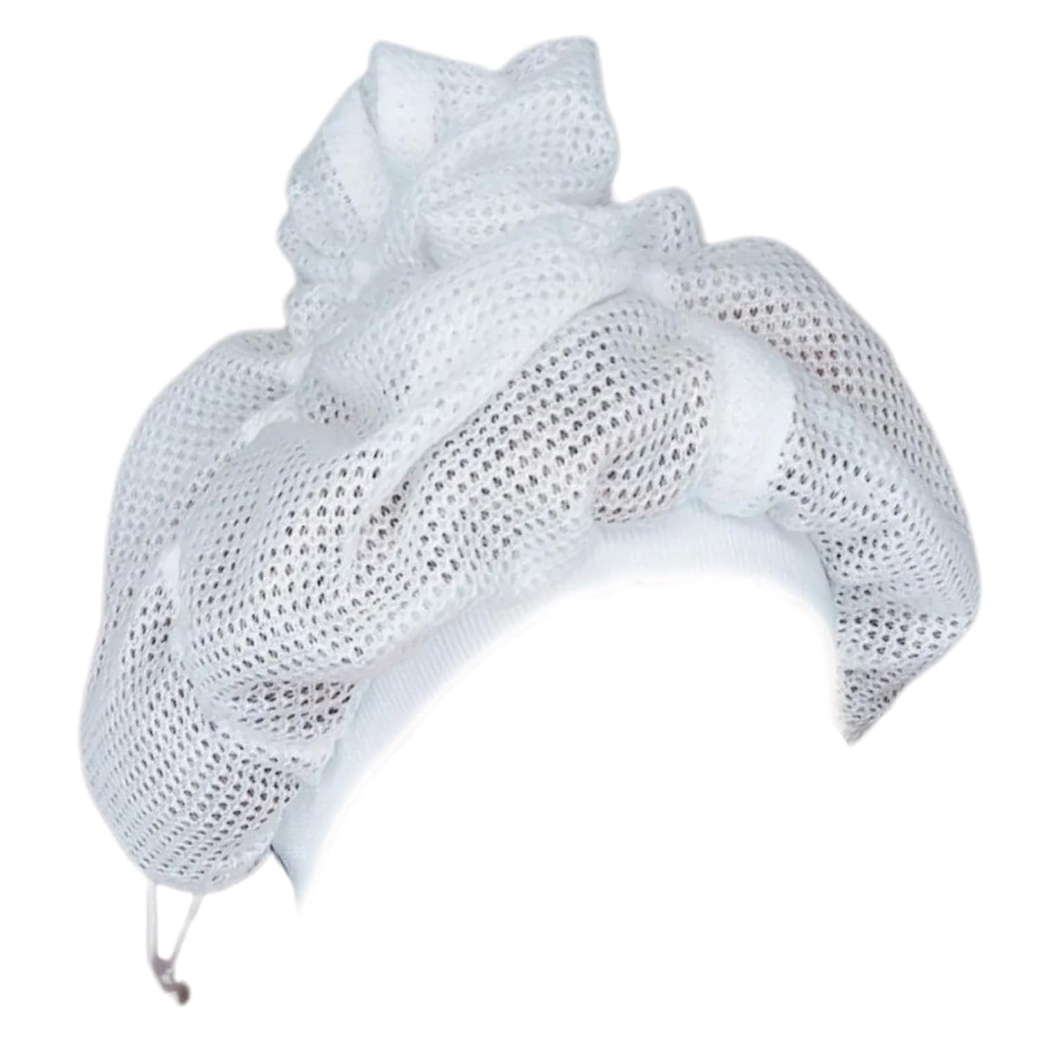 POVVFRTY Net Plopping Cap for Drying Curly Hair, Plopping Cap Curly Hair, Net Plopping Cap, Soulta Net Plopping Cap, Net Plopping Bonnet with Adjustable Strap, Net Plopping Satin Diffuser Cap/7704