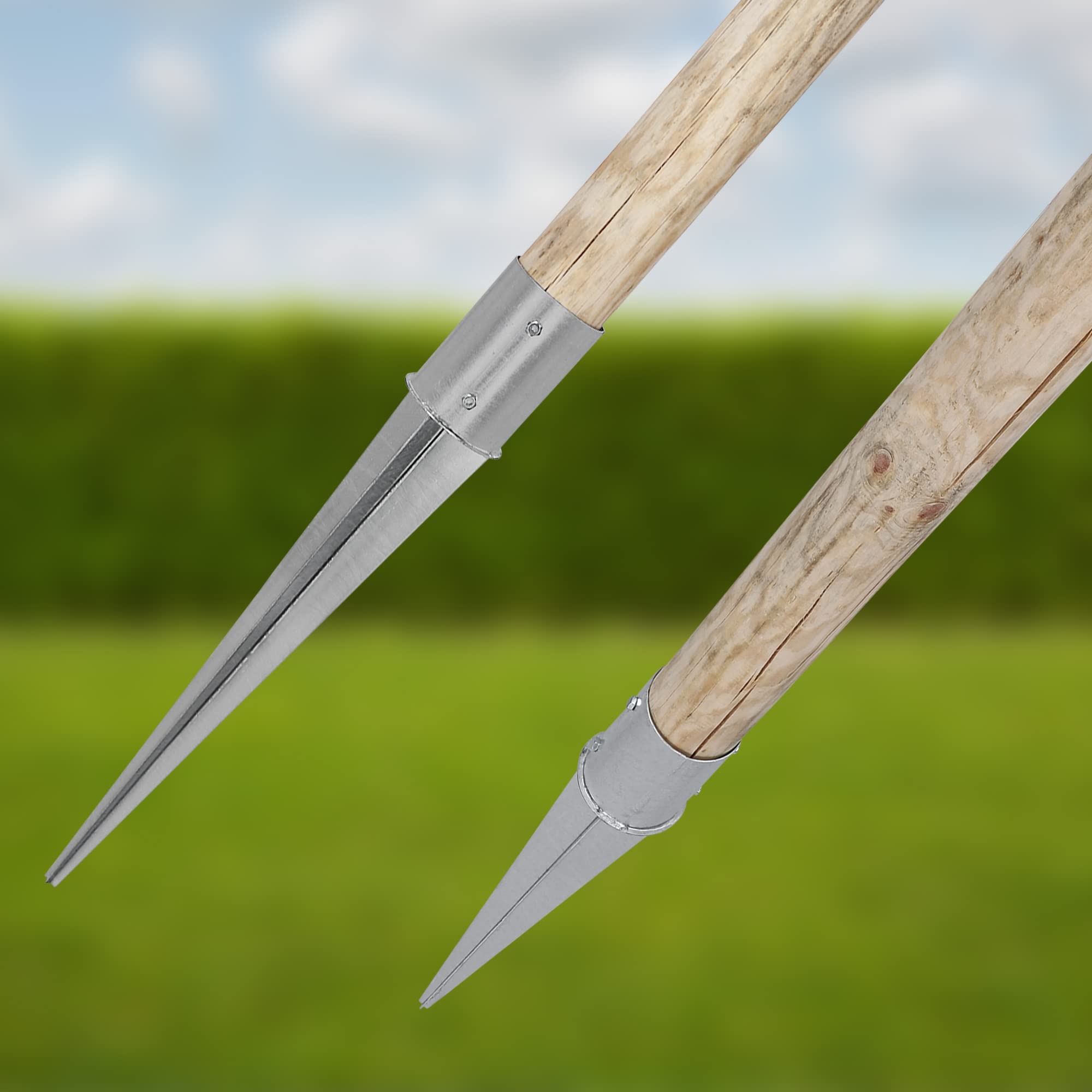 KOTARBAU Supporti per Pali in Legno ⌀ 80 mm Acciaio Zincato Argento