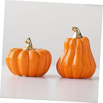 Amazon.co.jp: RORPOIR ハロウィンかぼちゃ 陶器製かぼちゃの置物