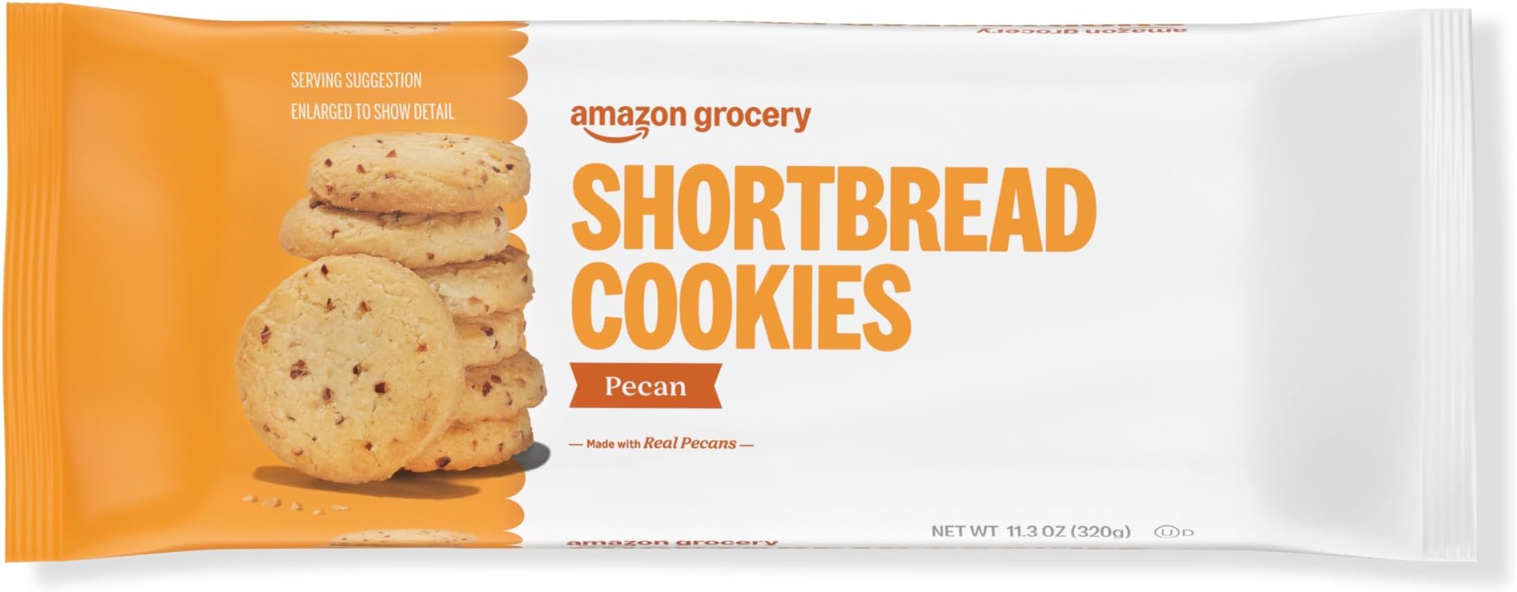 Amazon Brand - Happy Belly Pecan Shortbread, 11.3 ounce (Pack of 1)