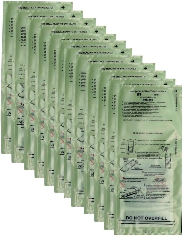 12-Pack of NEW Real Military Surplus Current Edition FRH Heaters (MRE heaters)