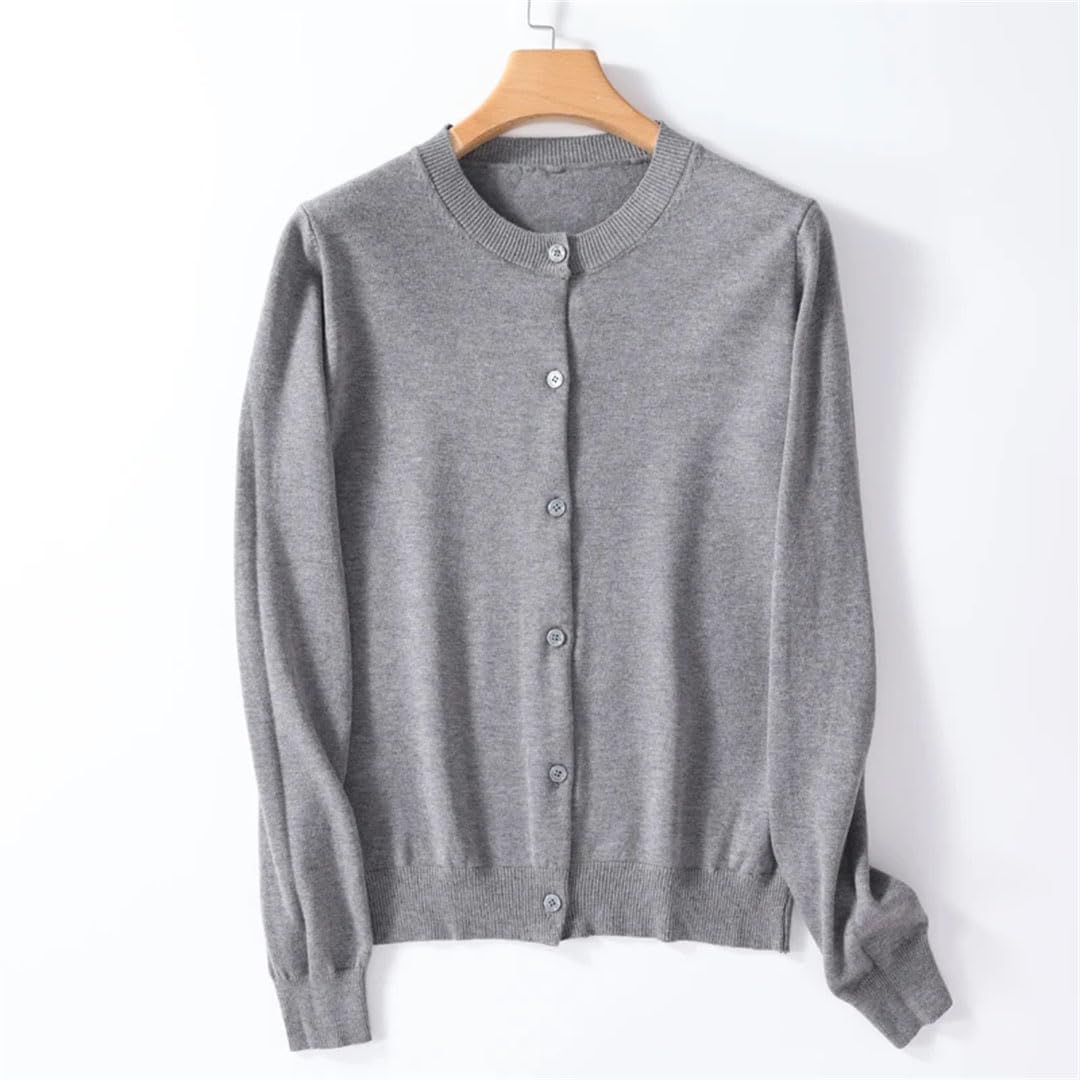 Cardigan da donna a maniche lunghe in cashmere lavorato a maglia