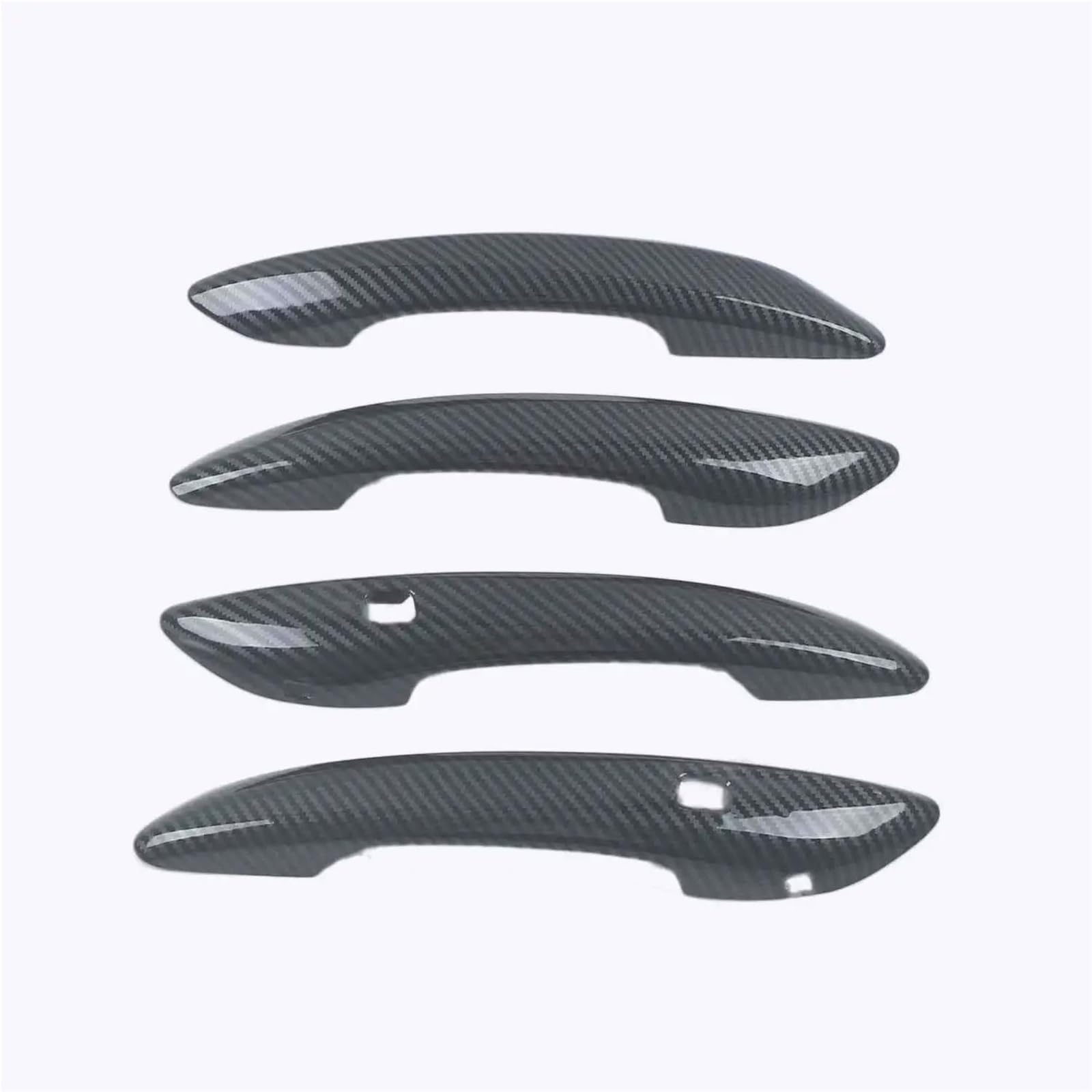 SLIMES Glossy Black Carbon Fiber Chrome Car Door Handle Cover Sticker for Hyundai for Elantra CN7 for Avante I30 2021-2023 Cover Stickers(Carbon 2 Buttons)