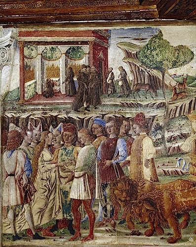 Impression sur toile Francesco Del Cossa Allégorie du mois de juillet haut de gamme 60x90