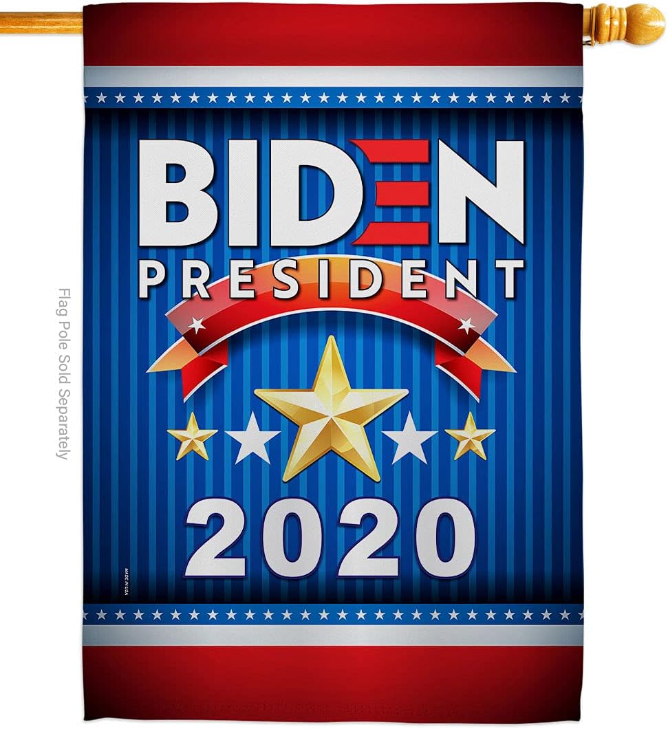 Biden 2020 President House Flag Patriotic Vote Joe Election United State American Decoration Banner Small Garden Yard Gift Double-Sided, 28"x 40", Made in USA 28 X 40