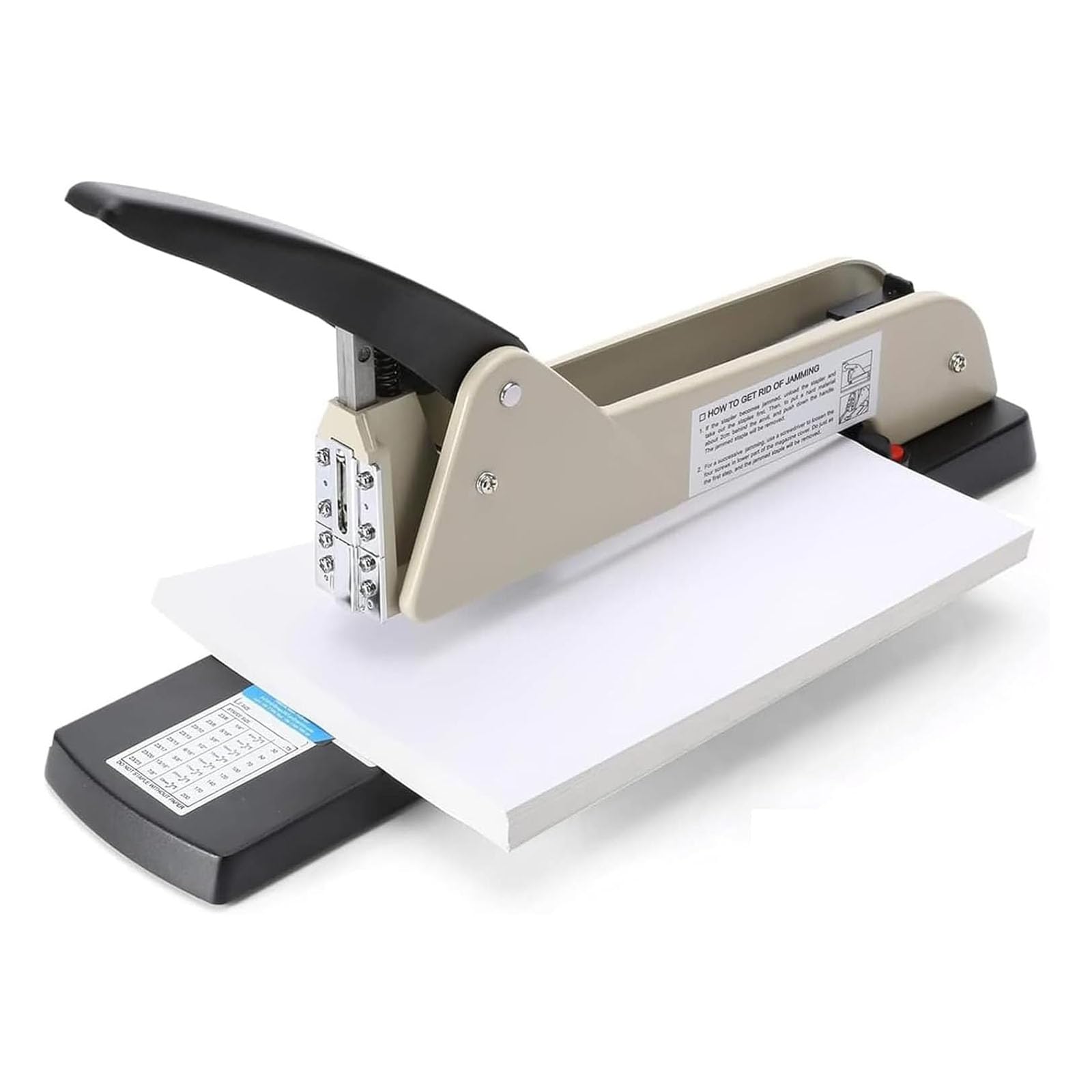 Cucitrice a Braccio Lungo per Impieghi Gravosi, Cucitrice a Braccio Lungo, capacità 210 Fogli, con Guida Flessibile per La Carta, profondità di Cucitura Regolabile di 9,84"