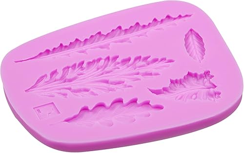Miniatura 9 de Moldes de silicona para fondant de hojas, molde para pastel de hoja de arce, hojas de helecho y chocolate, molde para hornear para decoración de