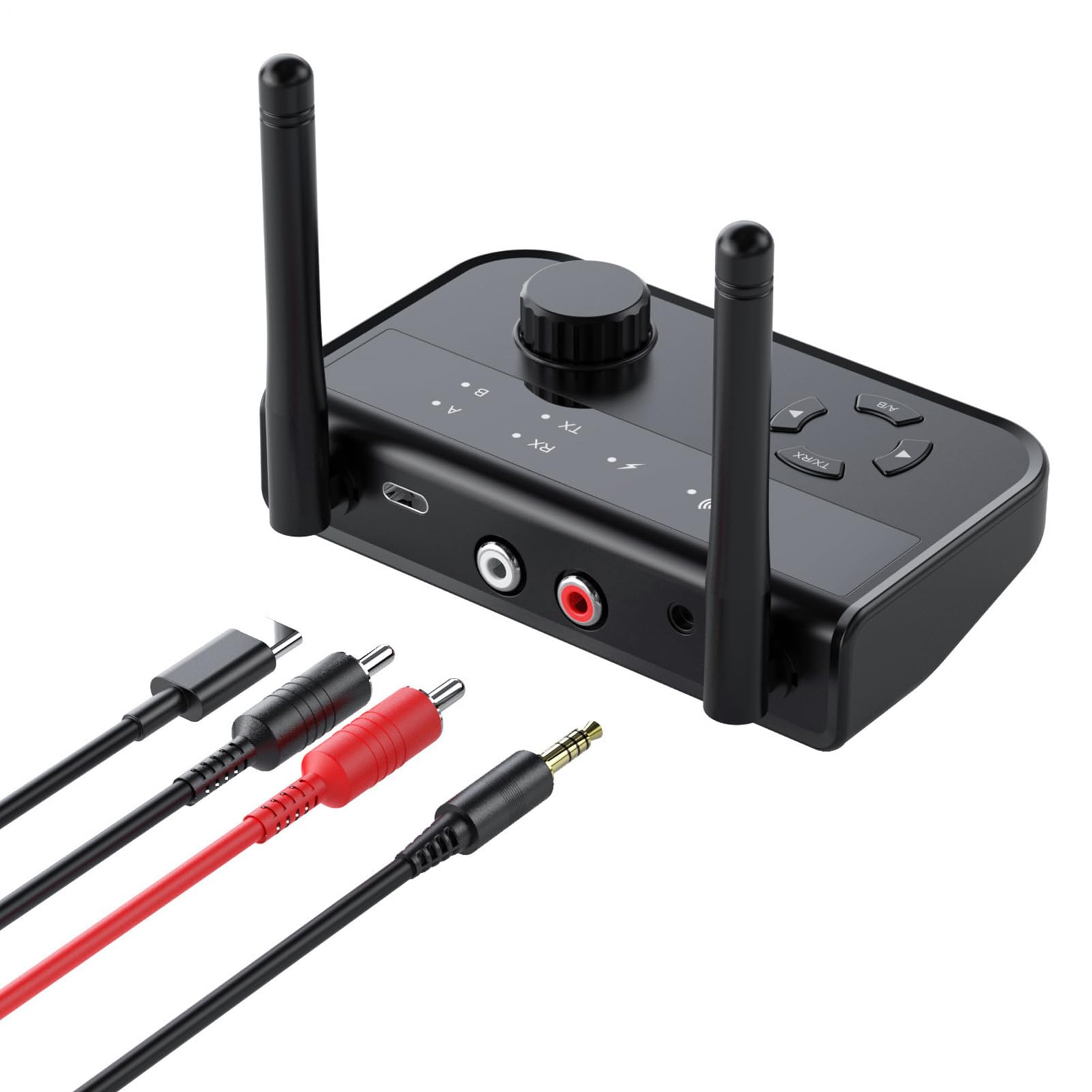 Transmisor audio inalámbrico de alta fidelidad para dos auriculares y smartphone 8