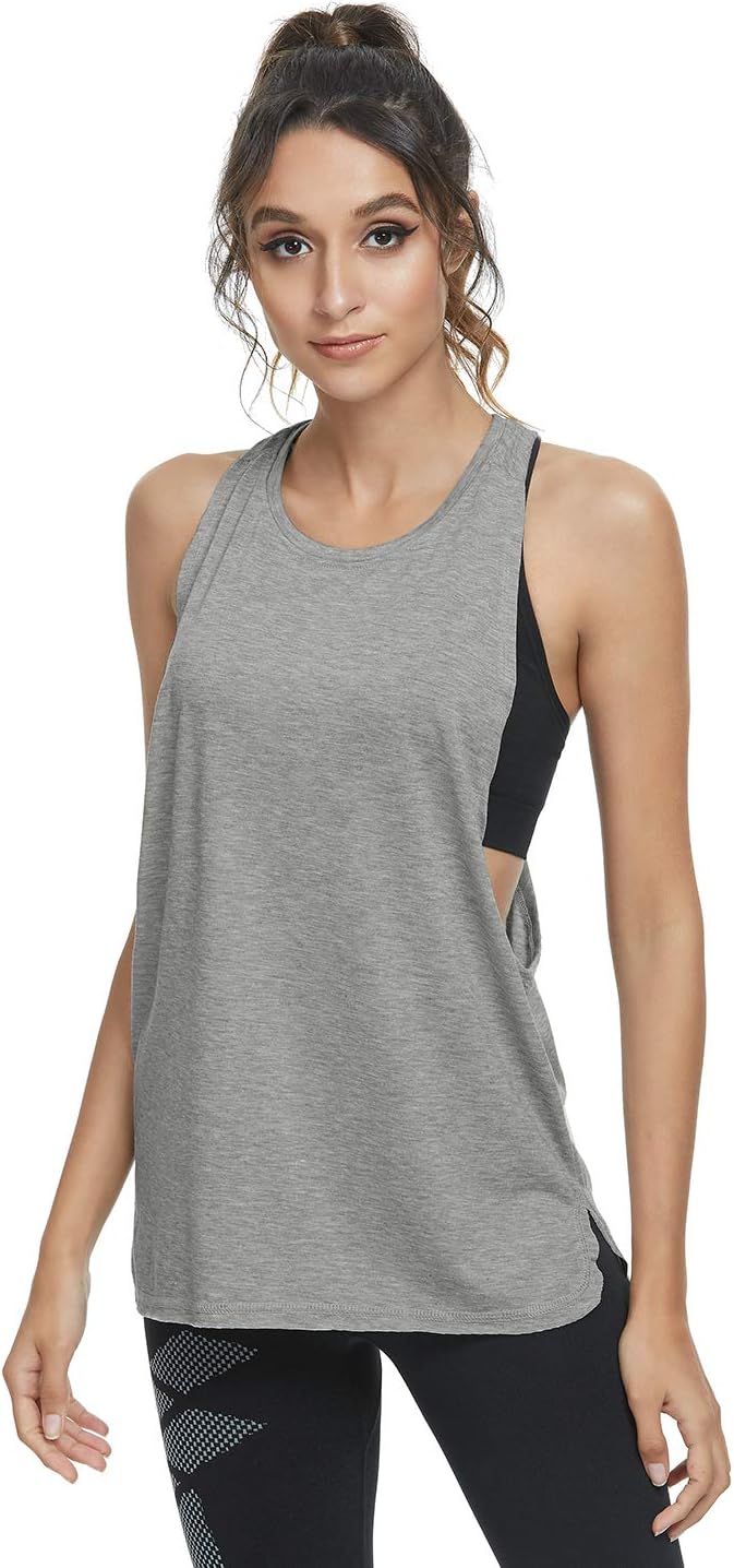 Cosy Pyro Workout Tank Tops for Women Lightweight Running Tanks Basic Gym Tops Sleeveless Athletic Yoga Shirts-4 Pack - Image 2