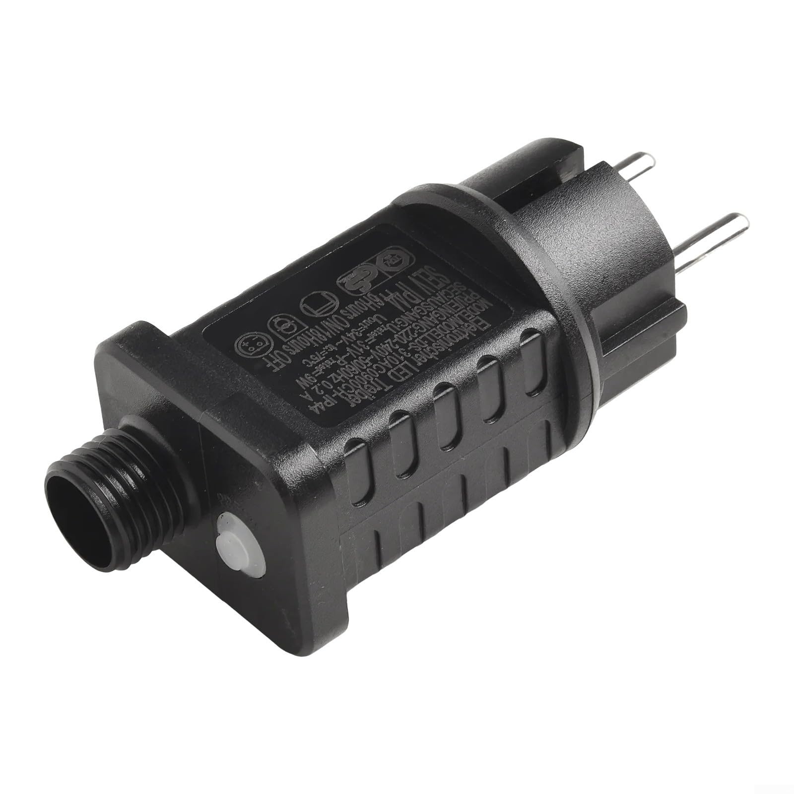 LED Transformer 31V 9W Power Supply with Timer, IP44 Waterproof Adapter for String Lights, Christmas Tree, Lawn and Curtain Lighting, 8 Modes