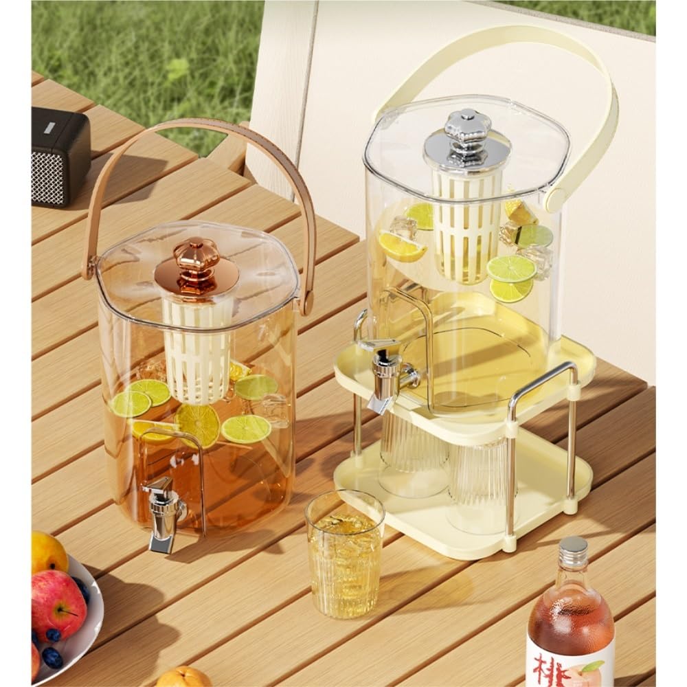 erogatore acqua Contenitori di succo di dispenser di bevande in plastica for distributori di bevande ghiacciate for feste in casa for limonata/soda/tè bevande tanica