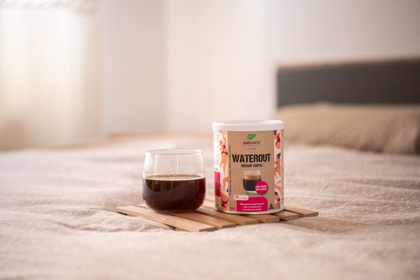 Nature's Finest by Nutrisslim WaterOut Coffee - Café Premium Vegano con Extracto de Cactus y Guaraná - Ideal para Dieta Keto y Apto para Estilo de Vida Saludable