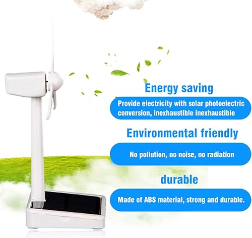 Miniatura 9 de Haofy Molino de viento de juguete, mini molino de viento de energía solar, juguete para niños y niños, herramienta de enseñanza de la ciencia para