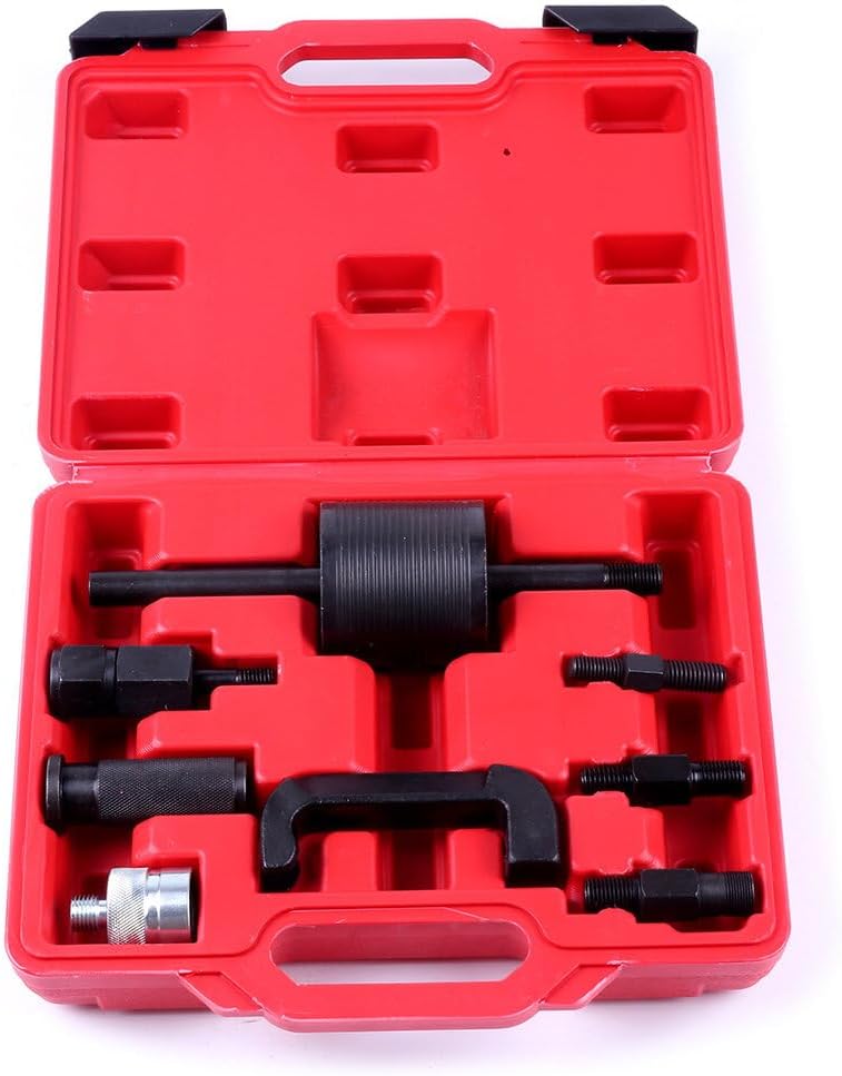 SCITOO Engine Tools Diesel Injector Extractor Puller Kit Common Rail Tool Slide Hammer Puller Adaptors Fit for Mercedes Benz