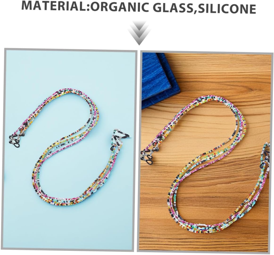 Alipis 8pcs Beaded Eyeglass Chain Strap for Women Men, Spectacle Lanyards Eyewear Retainer Cord Compatible with Sunglasses and Reading Glasses, Multi-color Assortment for Everyday Use