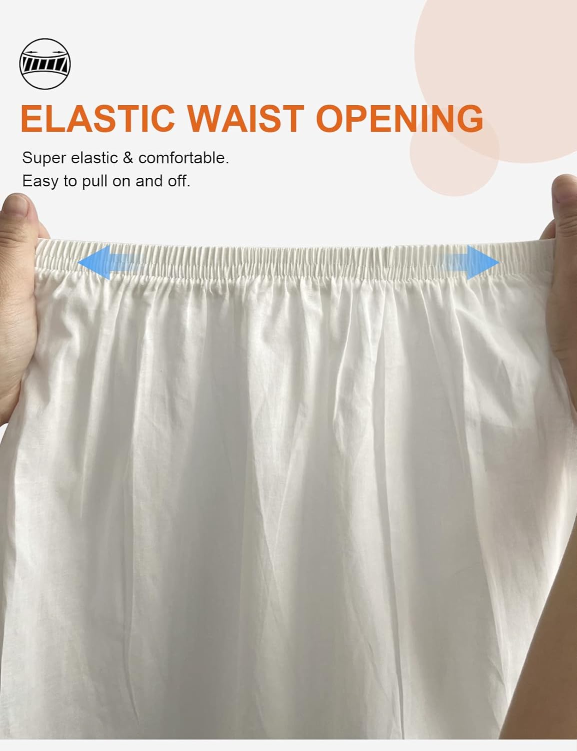 BEAUTELICATE Half Slip Skirt Extender 100% Cotton Vintage Underskirt with Lace Embroidery - Image 3