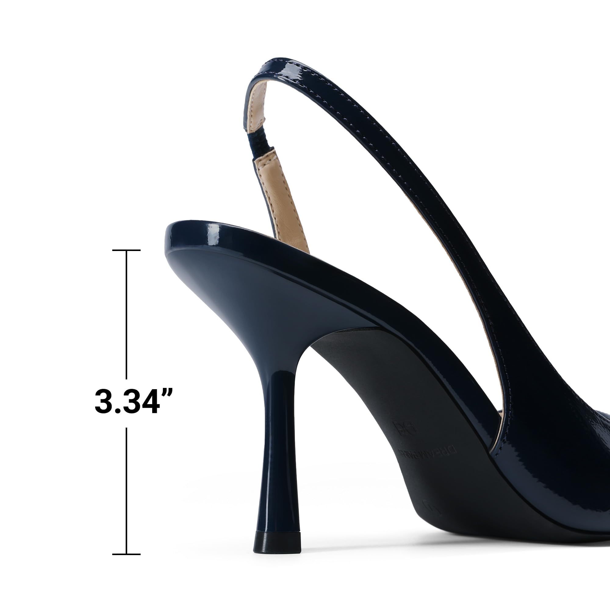 DREAM PAIRS Czółenka damskie - Classic Comfort, granatowy, 38.5 EU
