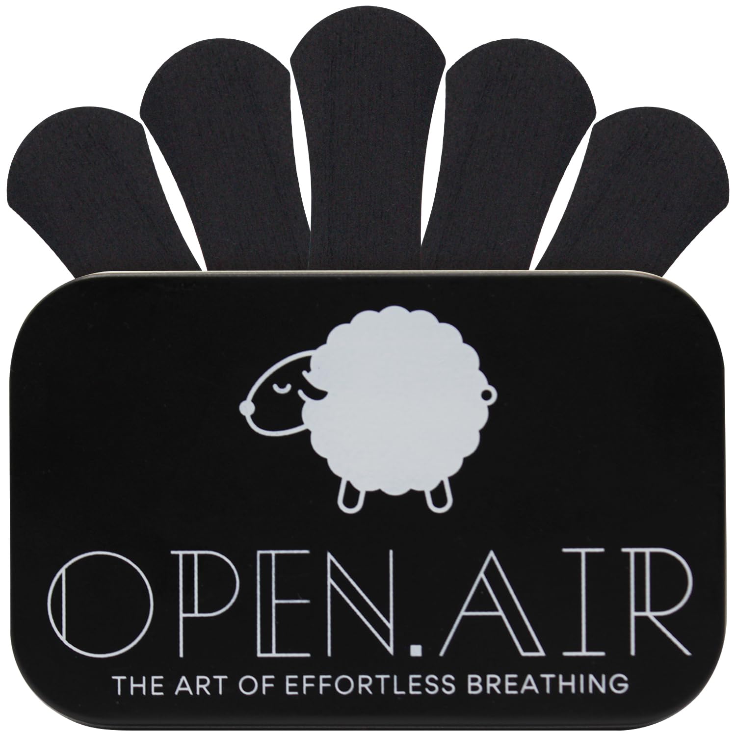 Open Air Nasal Strips, 30 Ct –Reduce Snoring, Enhance Sleep, Breathe Better, Comfortable and Easy to Apply, Drug-Free, Travel-Friendly, Anti-Snore Solution for Adults and Kids,NasalCongestion (Black)