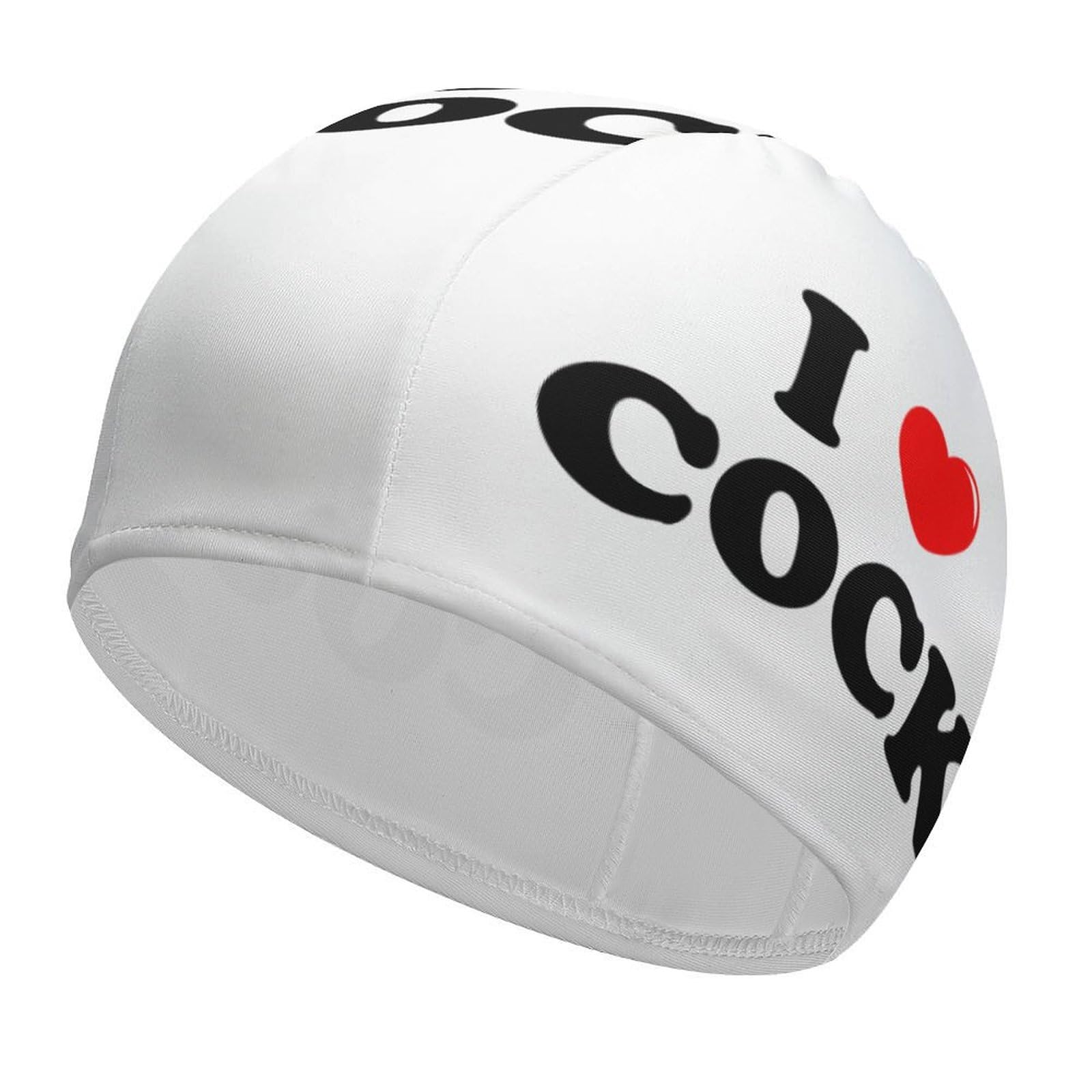 I Love Cock Funny Swim Cap for Adults Swimming Hat for Men Women Long And Short Hair