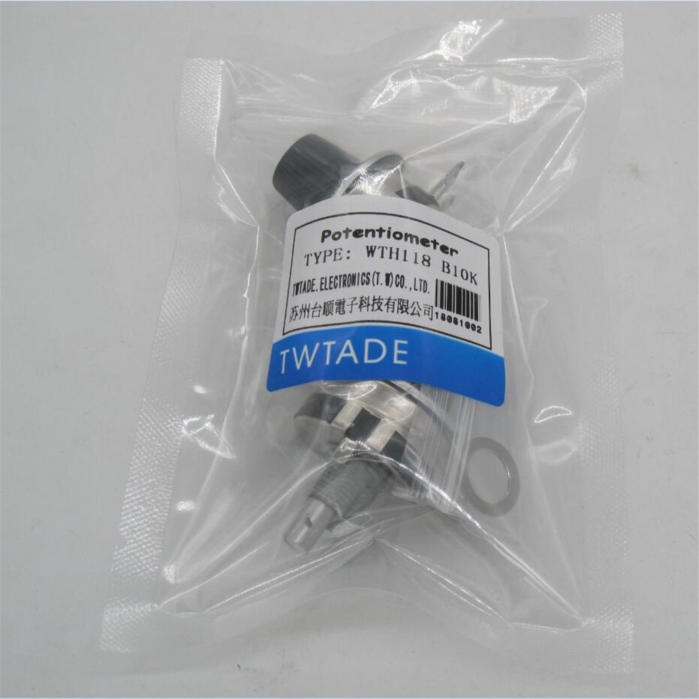 2 potenciómetro de carbono lineal giratorio de un solo giro + 2 pomos de pomo, ancho: 118 – 2 W, 1 K Ohm, 4,7 K ohm, 10 K Ohm puede elegir