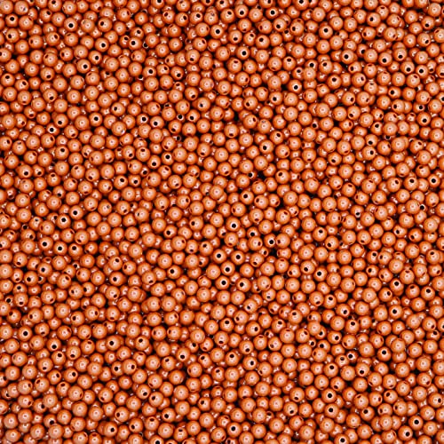 400 Pcs Brown Acrylic Round Loose Beads with 1.7mm Hole, 8mm Bulk Beads Acrylic Small Beads for Bracelets Necklaces Earring Making Supplies